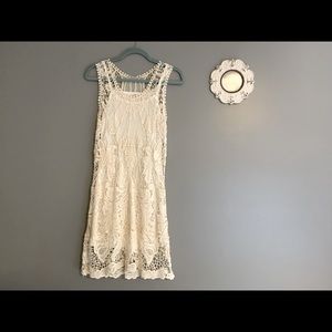 Full lace white dress with slip
